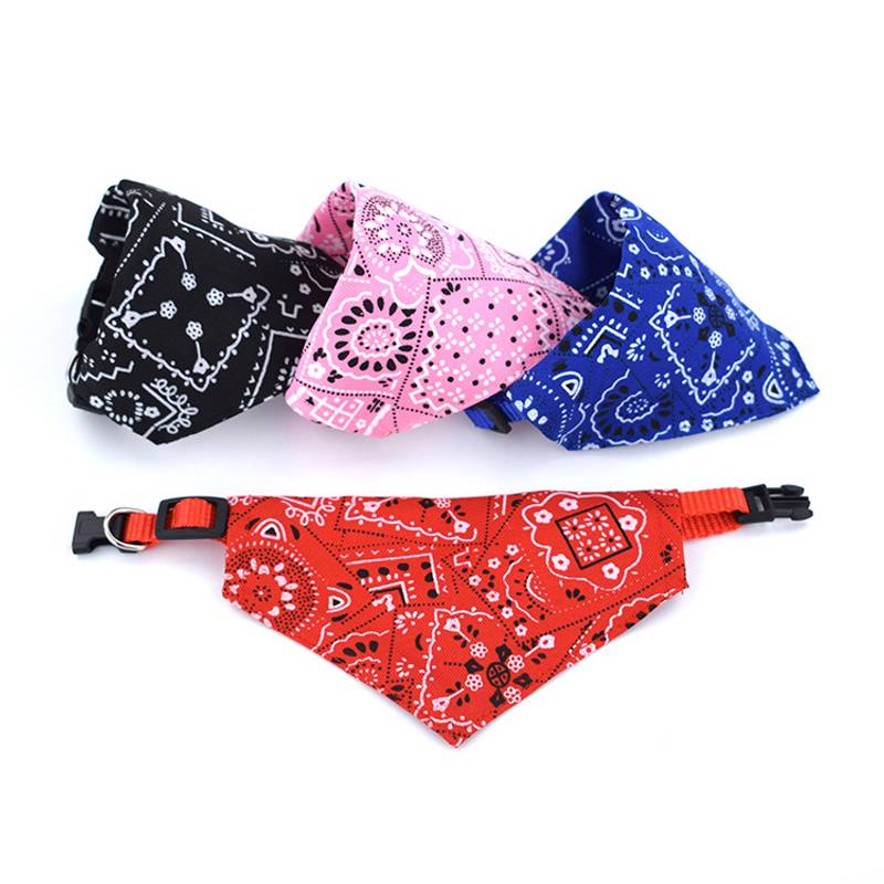 Sort fleksibelt halsbånd med mønstret bandana
