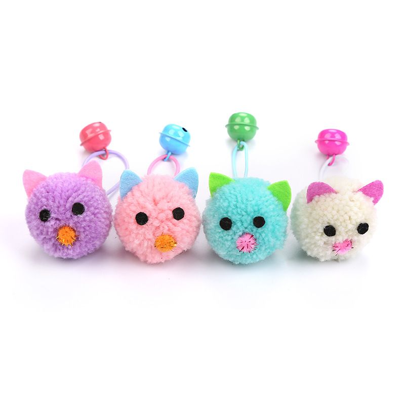 Plush lekemus pongpong katteleke med bjelle