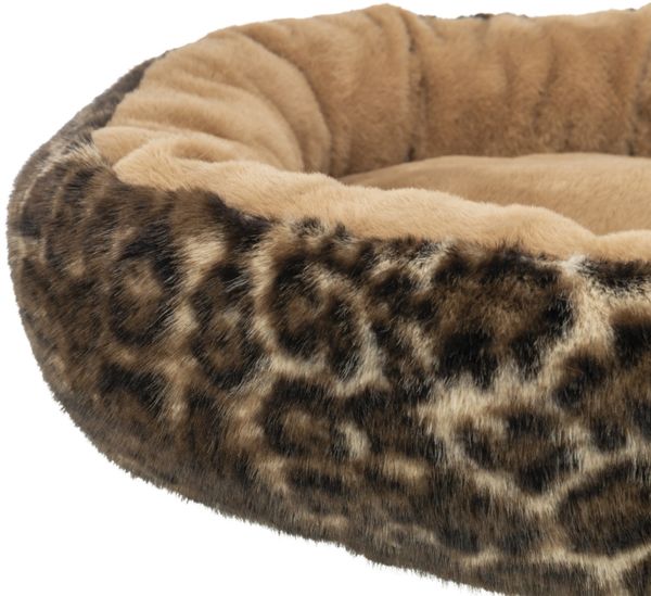 Hovedbilde Leo brun plysj donut katt- og hundeseng 50cm