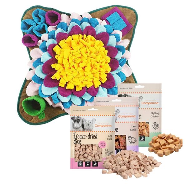 Hovedbilde Snusepakke til småhunder: Snusematte & Snacks