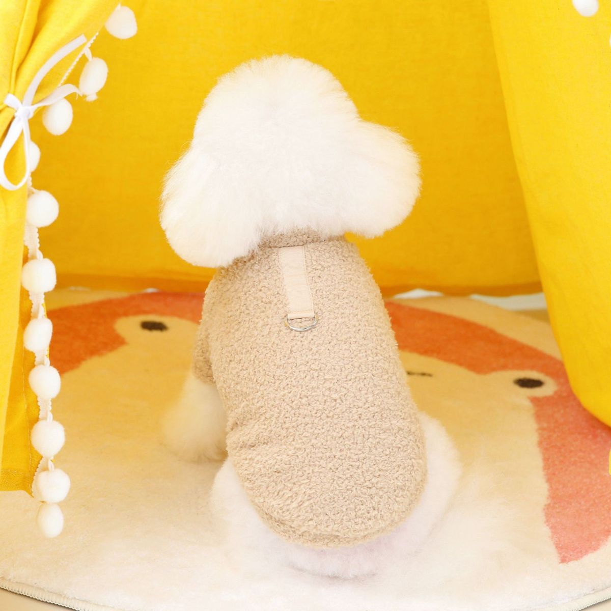 Beige supermyk hundegenser