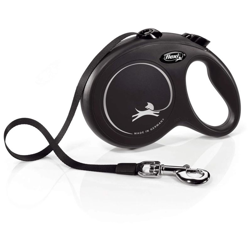 Sort Flexi New Classic hundebånd (Bånd 0-50kg)