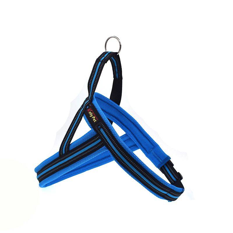 Blå hundesele med refleks og padding