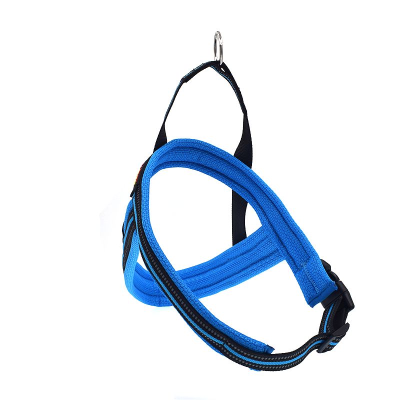 Blå hundesele med refleks og padding