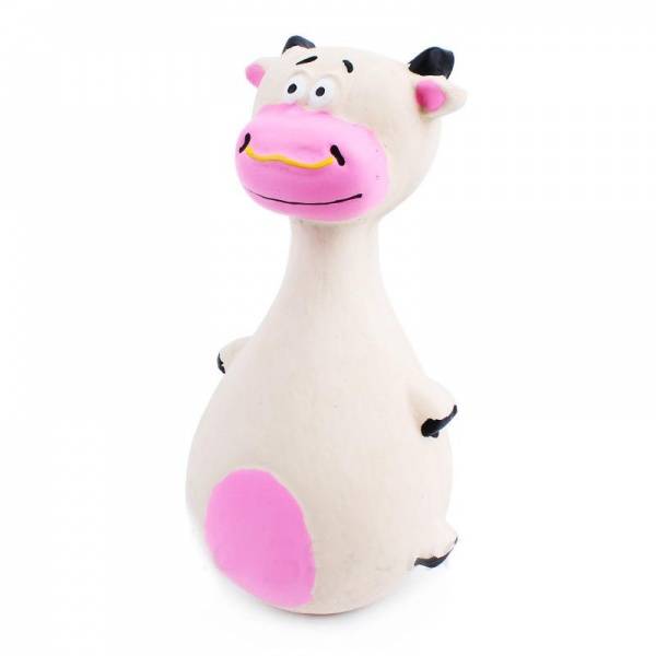 Hovedbilde Kjegle hundeleke i latex, ku