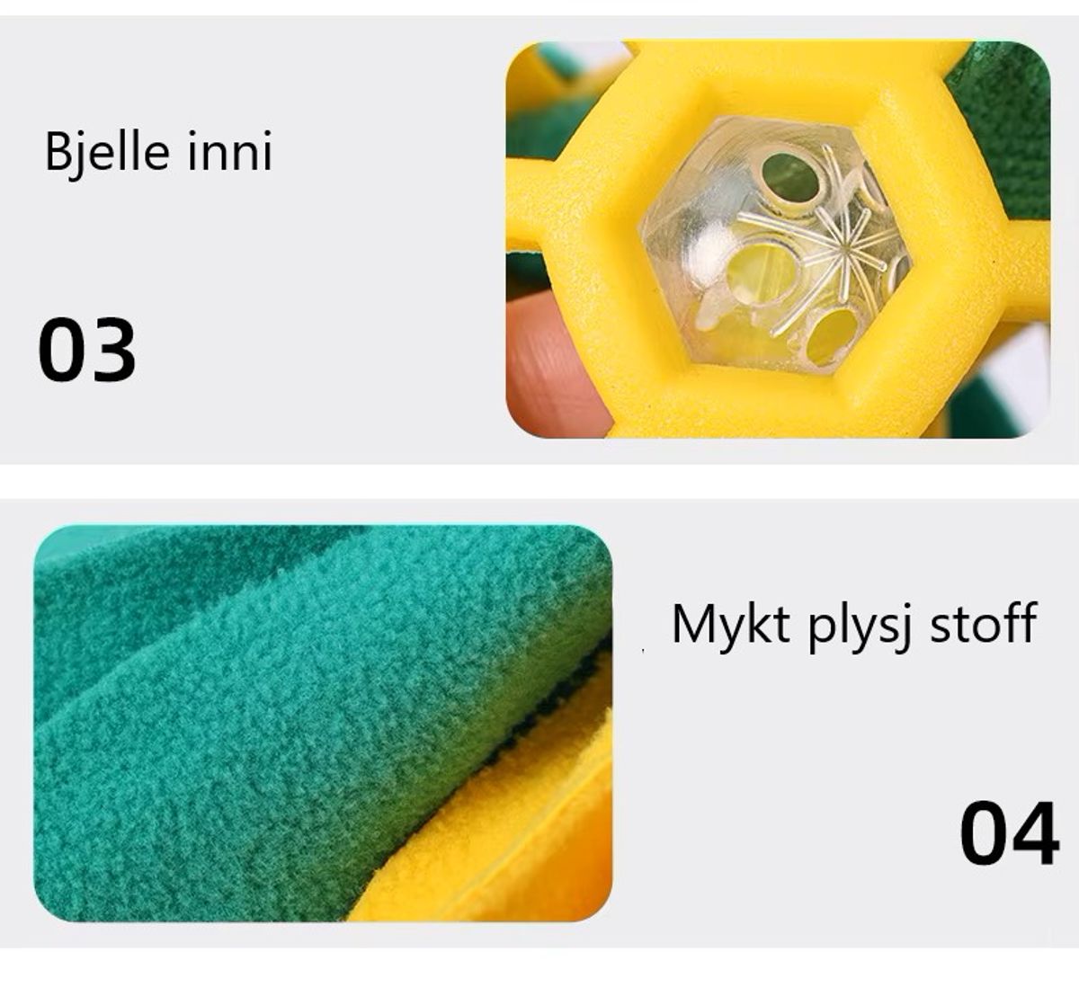 Hundeleke med ulike teksturer