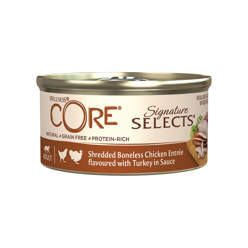 CORE Signature Selects Strimlet benfri kylling med kalkun i saus