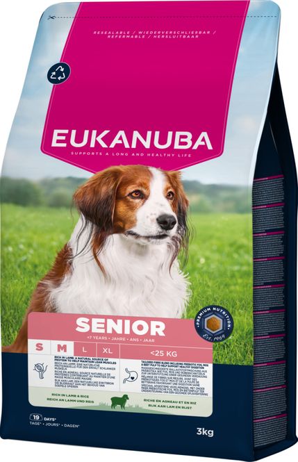 Hovedbilde Eukanuba Senior Small/medium Lam og Ris 3kg