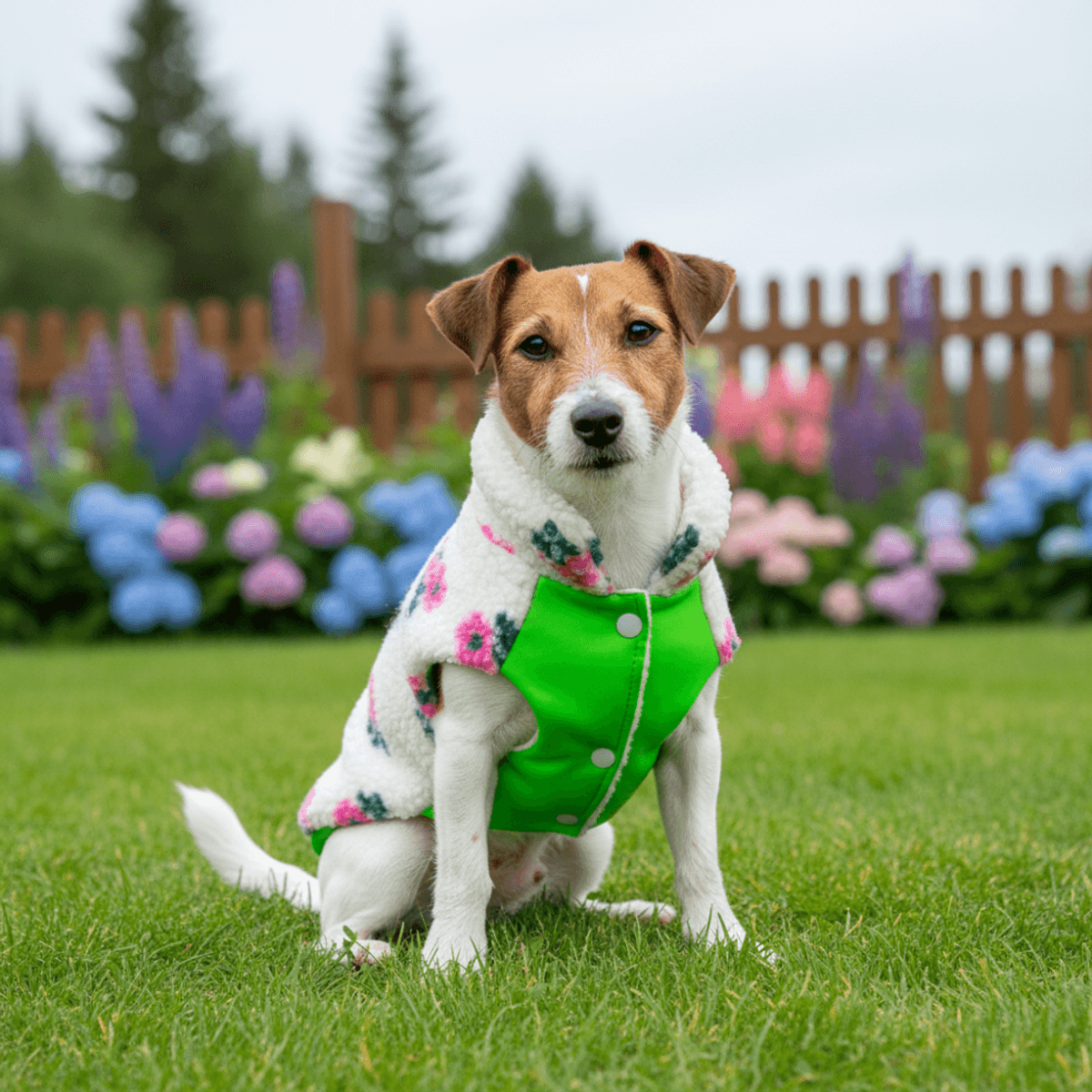 Teddy hundevest med blomster - Rosa