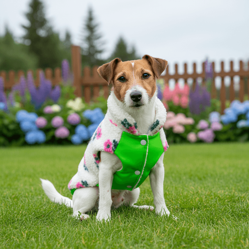 Teddy hundevest med blomster - Rosa