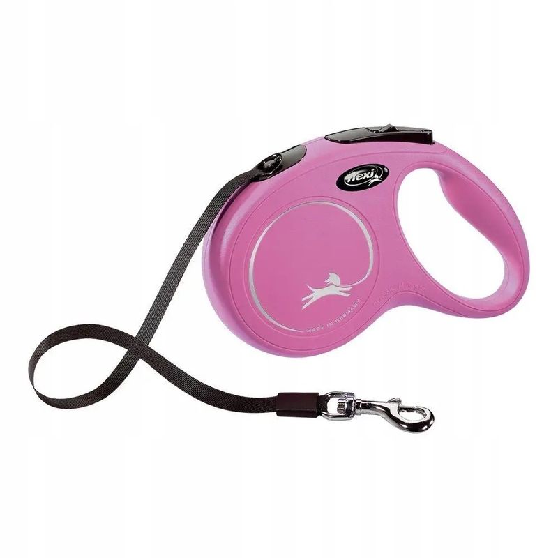 Rosa Flexi New Classic hundebånd (Bånd 0-60kg)