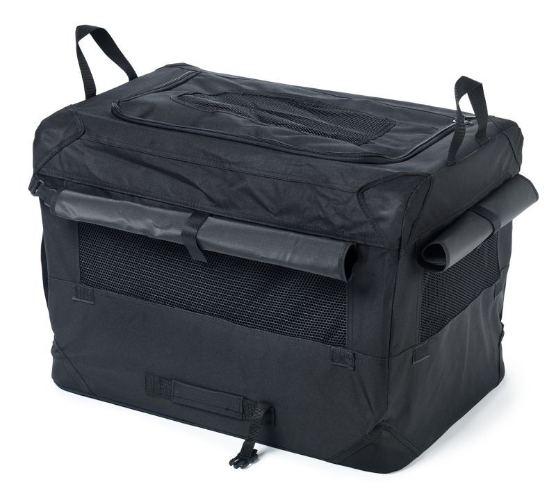 50cm S Sort canvas hunde- og kattebur 