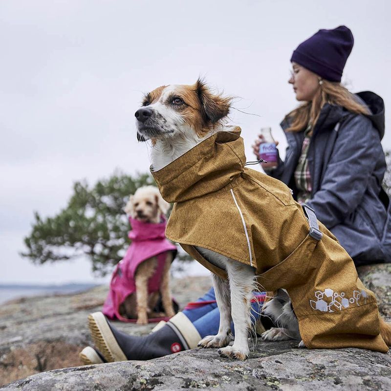 Hurtta Monsoon II ECO hundedekken - Desert Sennepsfarget
