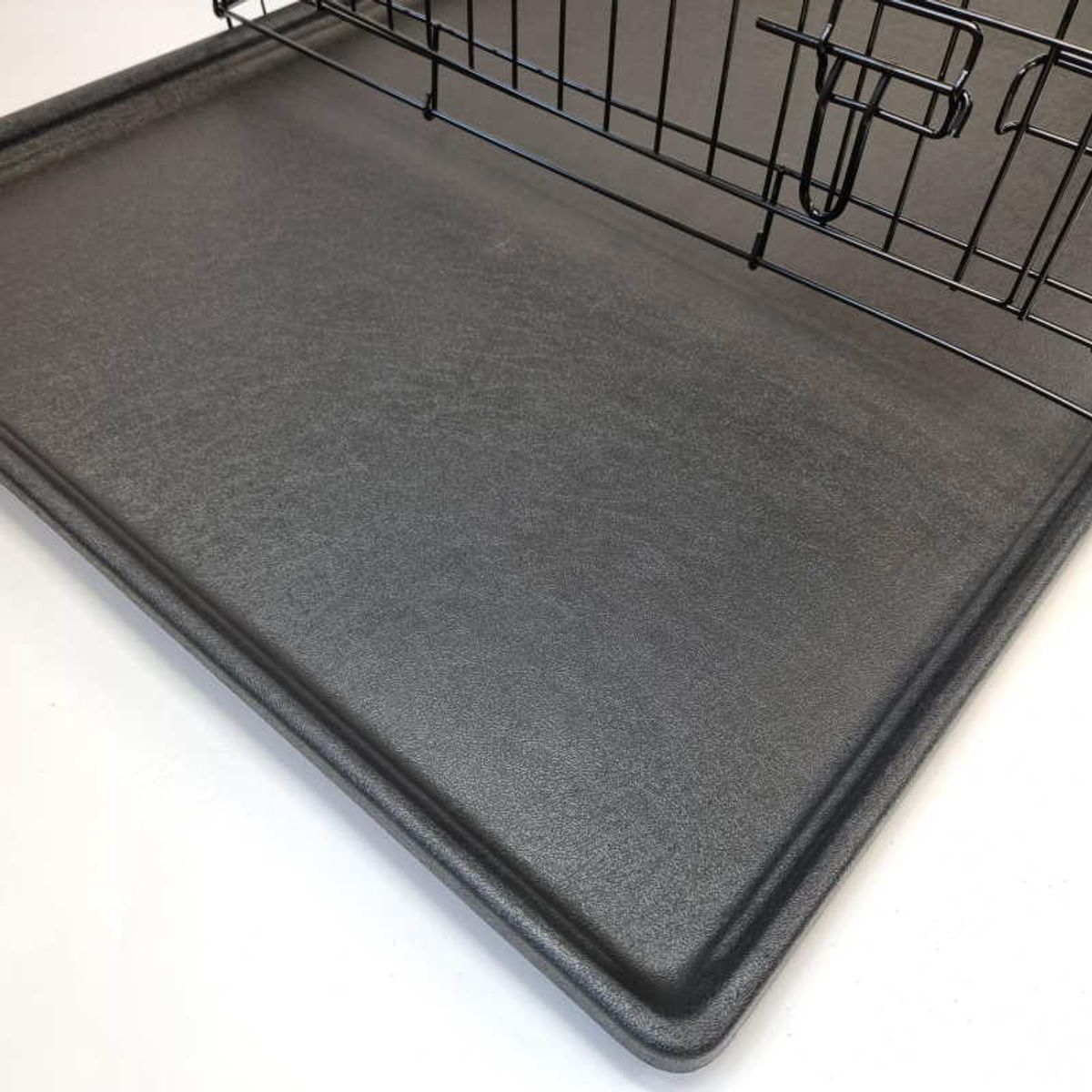 Medium sammenleggbart stålbur til hund (78x55x62cm)