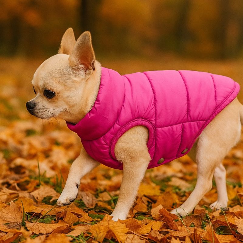 Rosa boblevest til hund