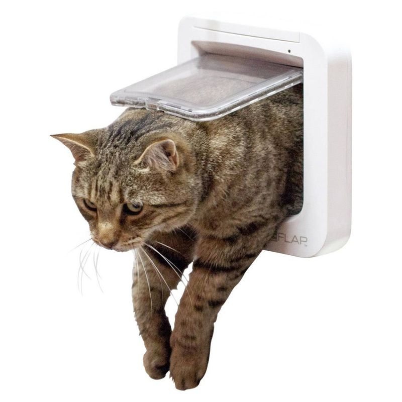 Brun Sureflap kattedør - Katteluke med chipleser