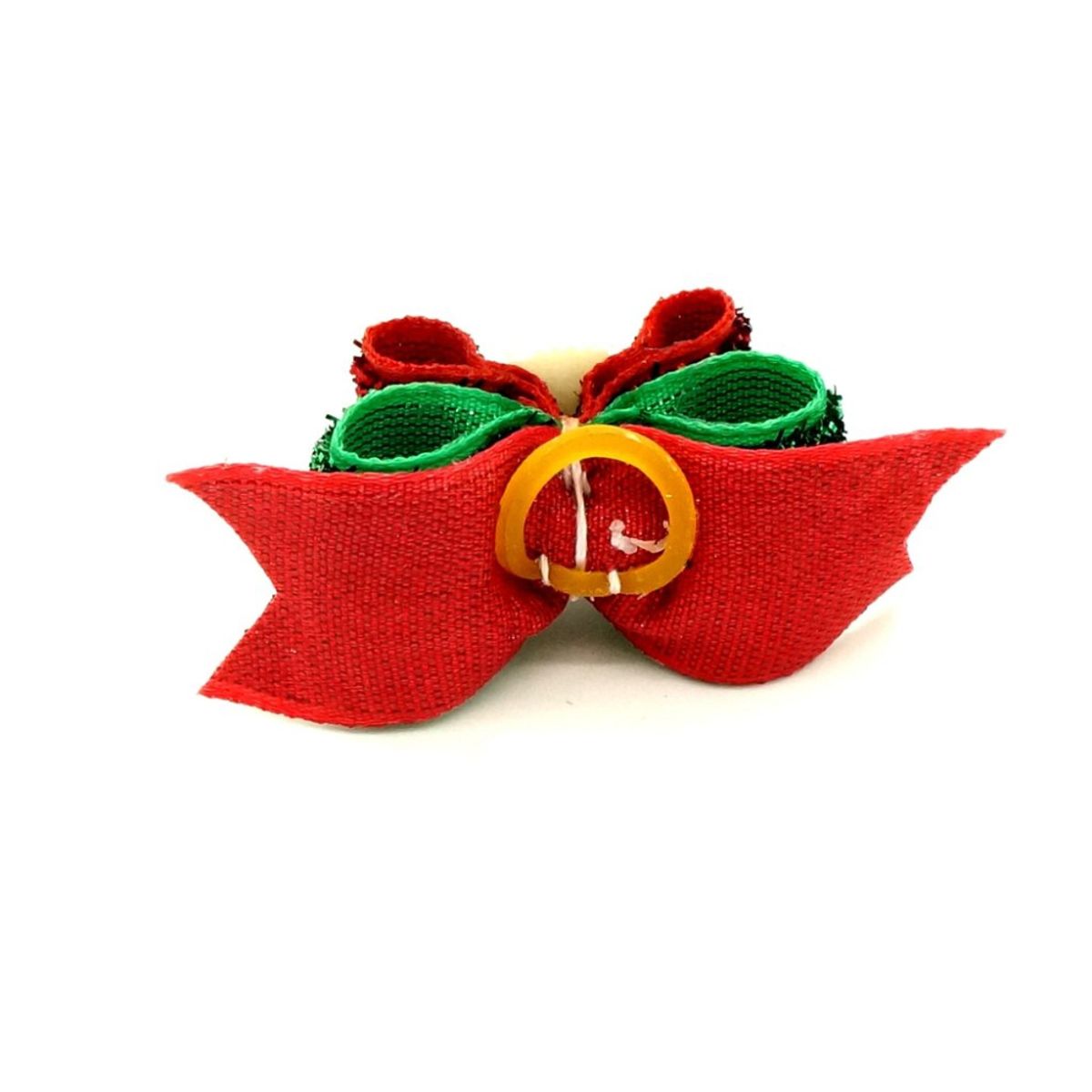 Julete glitrende pelssløyfe med snømann