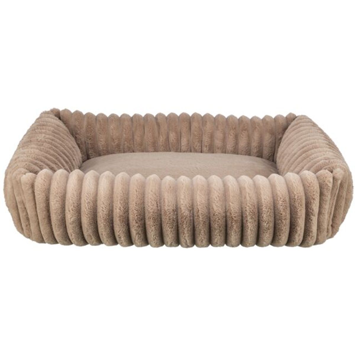 Lys brun plysj hundeseng 