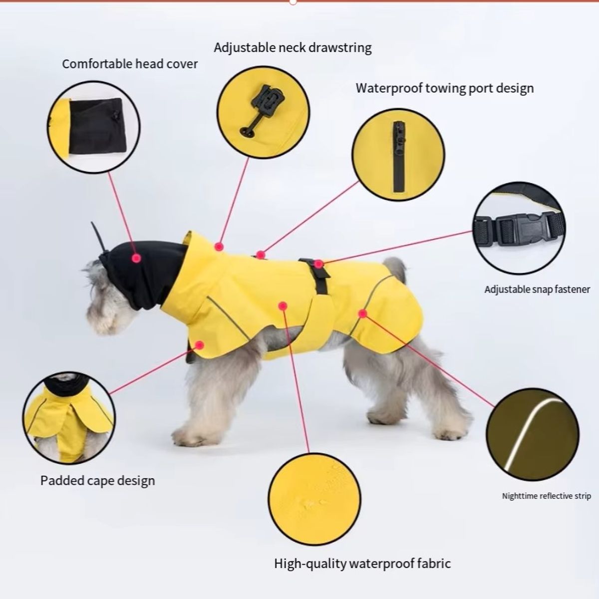 Gult hundedekken - vann og vindtett