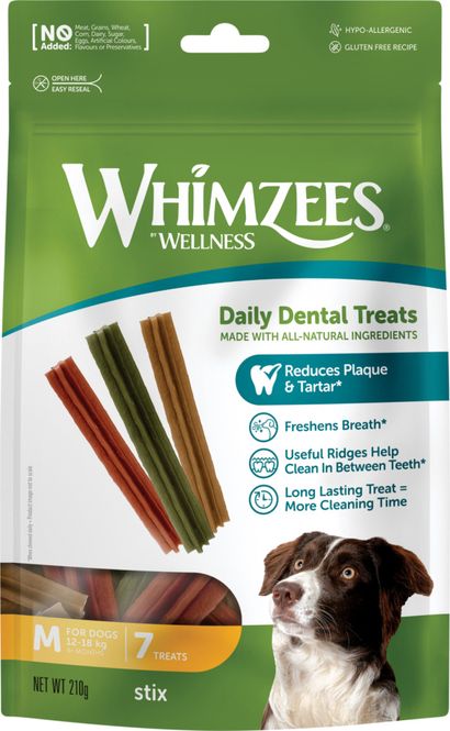 Hovedbilde Whimzees Stix til hund - Medium, 7 stk
