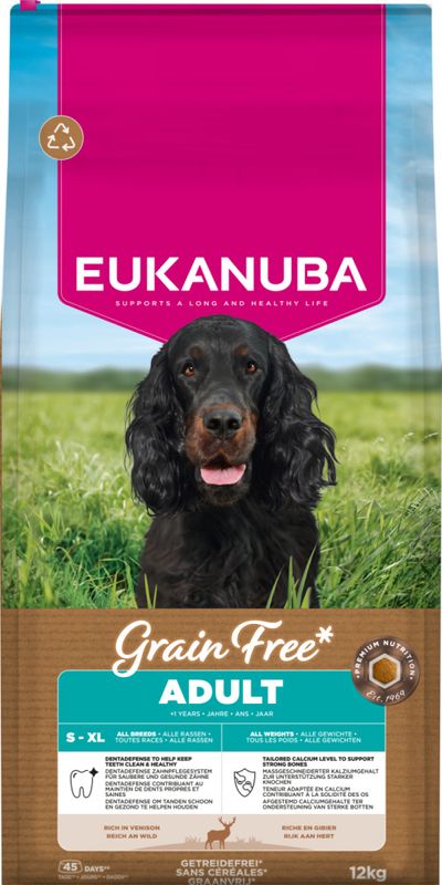 EUKANUBA Adult All Breed Grainfree hjortekjøtt 12kg