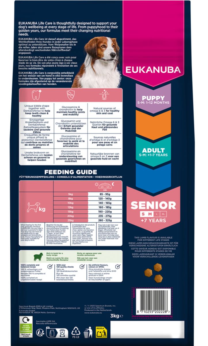 Eukanuba Senior Large Breed Lam & Ris 12kg