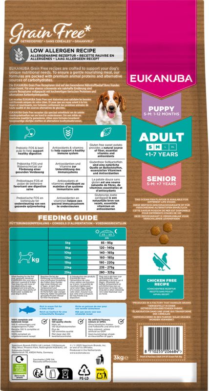 Eukanuba Small/medium Grain Free Ocean Fish 3 kg