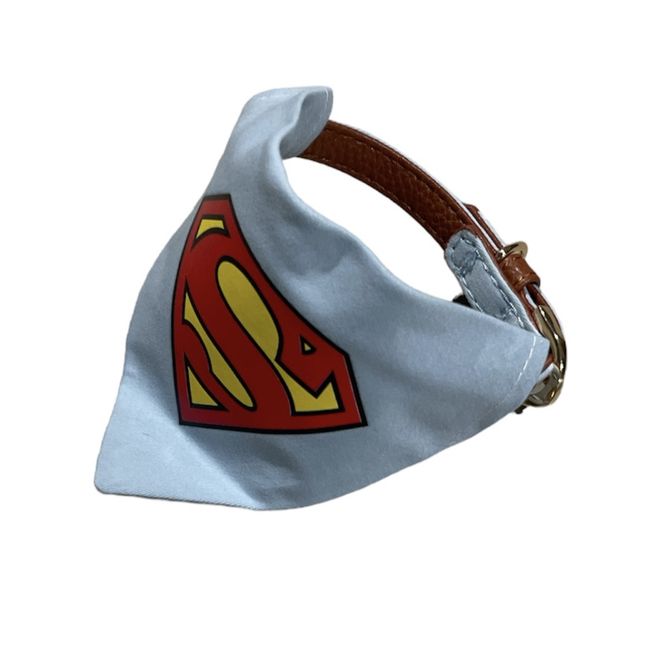 Hovedbilde Lyseblå superman hundebandana