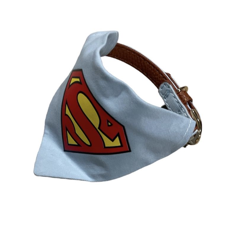 Lyseblå superman hundebandana