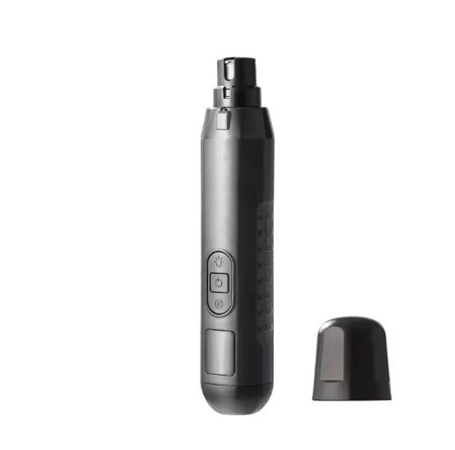 Hovedbilde Sort elektrisk klosliper med ledlys - Slipebasert klotrimmer for hund (USB lader)