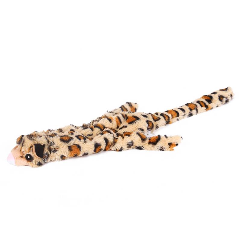 Leopard  plysj pip hundeleke tyggeleke - roadkill