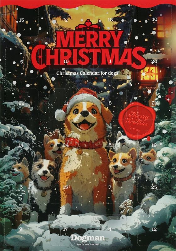 Julekalender til hund med ulike godbiter