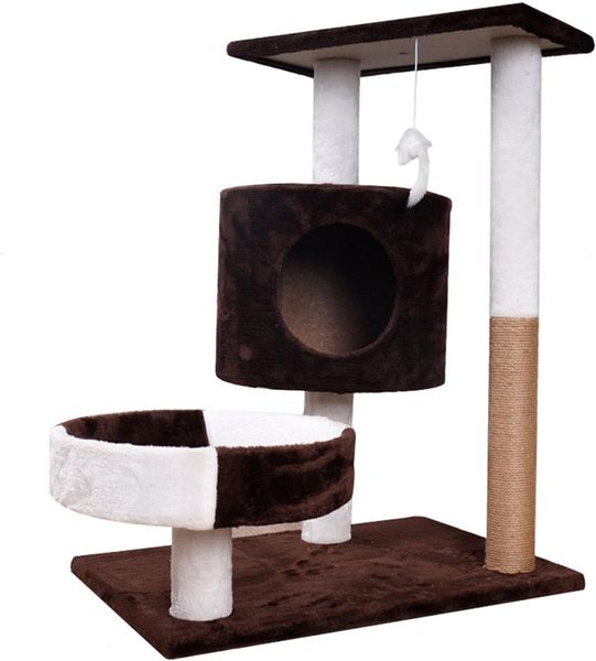 Hovedbilde Brunt/Lyst kloremøbel til katt, 55cm høyt