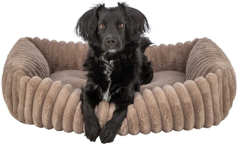Lys brun plysj hundeseng 
