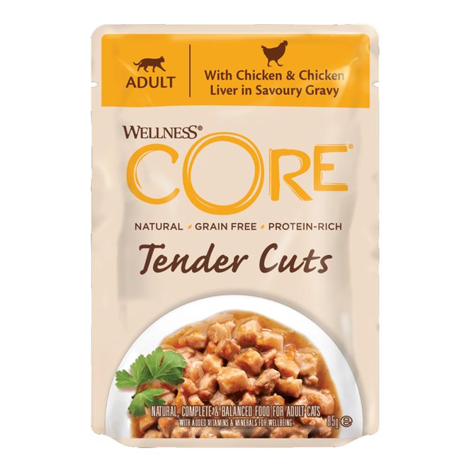 Hovedbilde CORE Tender Cuts Chicken Selection Multipack våtfôr til katt 6pk