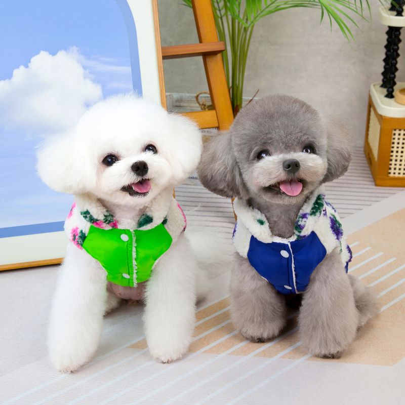 Teddy hundevest med blomster - Lilla