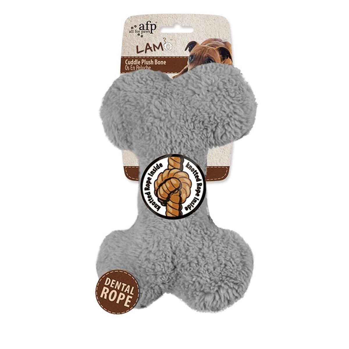 Plush hundebein med solid tauleke inni
