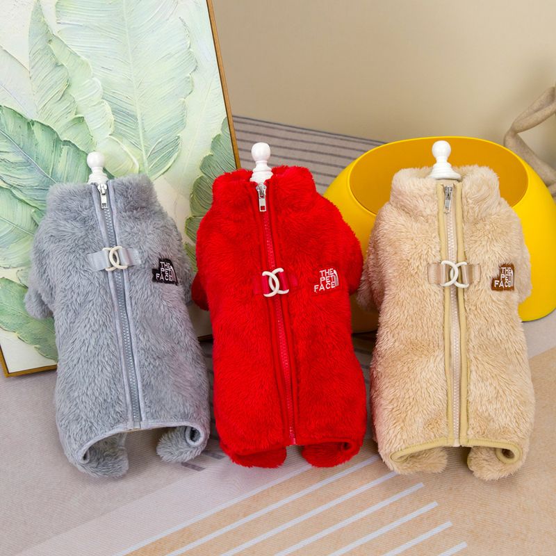 Myk hundedress med fire ben - beige
