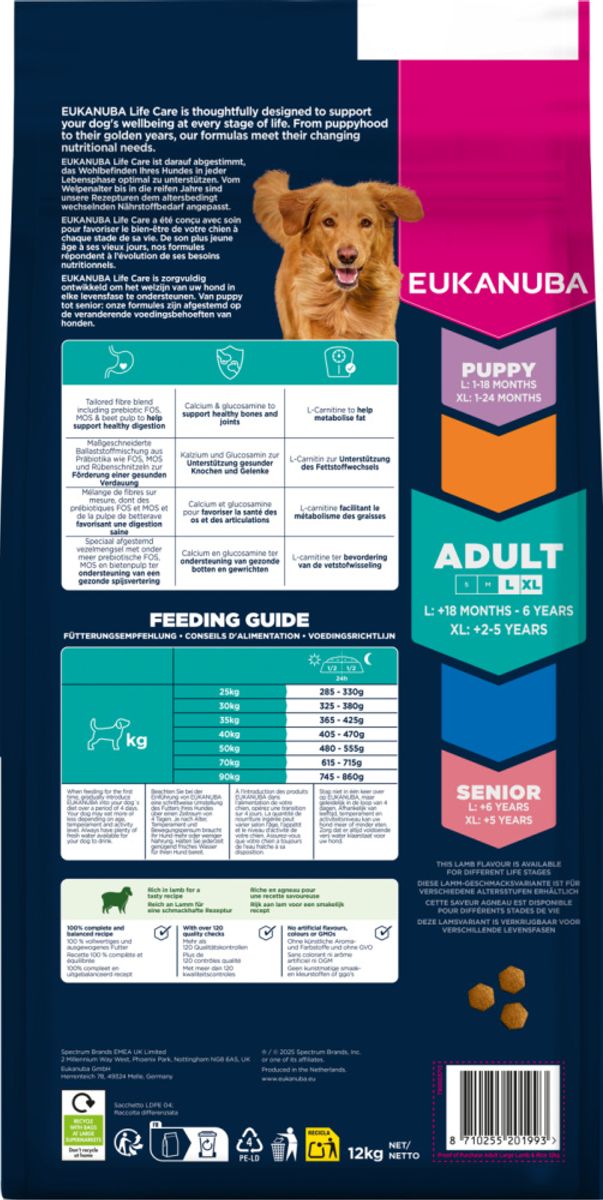 Eukanuba Adult Large Breed Lam & Ris 12kg