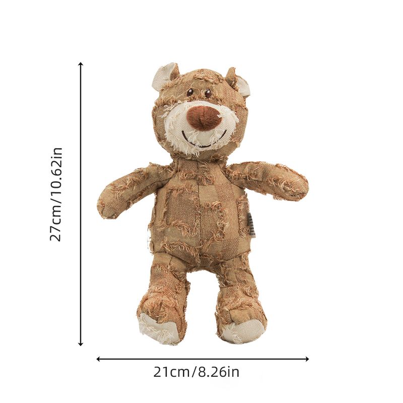 Stor rufsete lysebrun bamse 28 cm