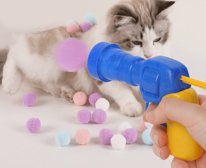 Hovedbilde Katteleke pistol med plushballer