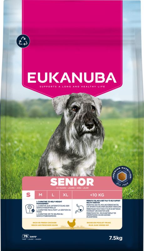 Eukanuba Senior Small Breed kylling 7,5kg