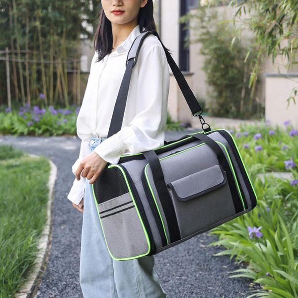 Hovedbilde Sort Solid utvidbar reisebag til hund og katt