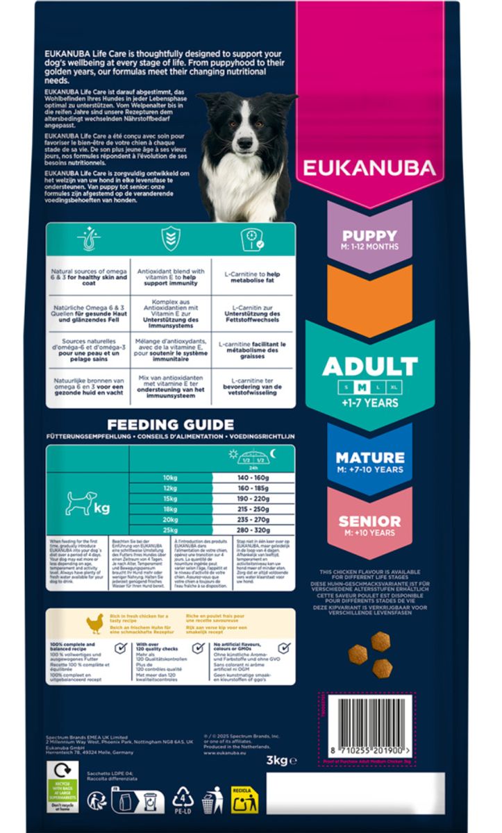 Eukanuba Adult Medium Breed kylling 3kg