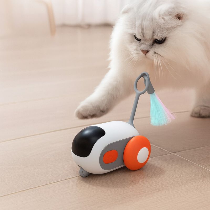 Electric remote-controlled cat teaser sports car