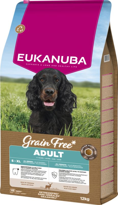 EUKANUBA Adult All Breed Grainfree hjortekjøtt 12kg